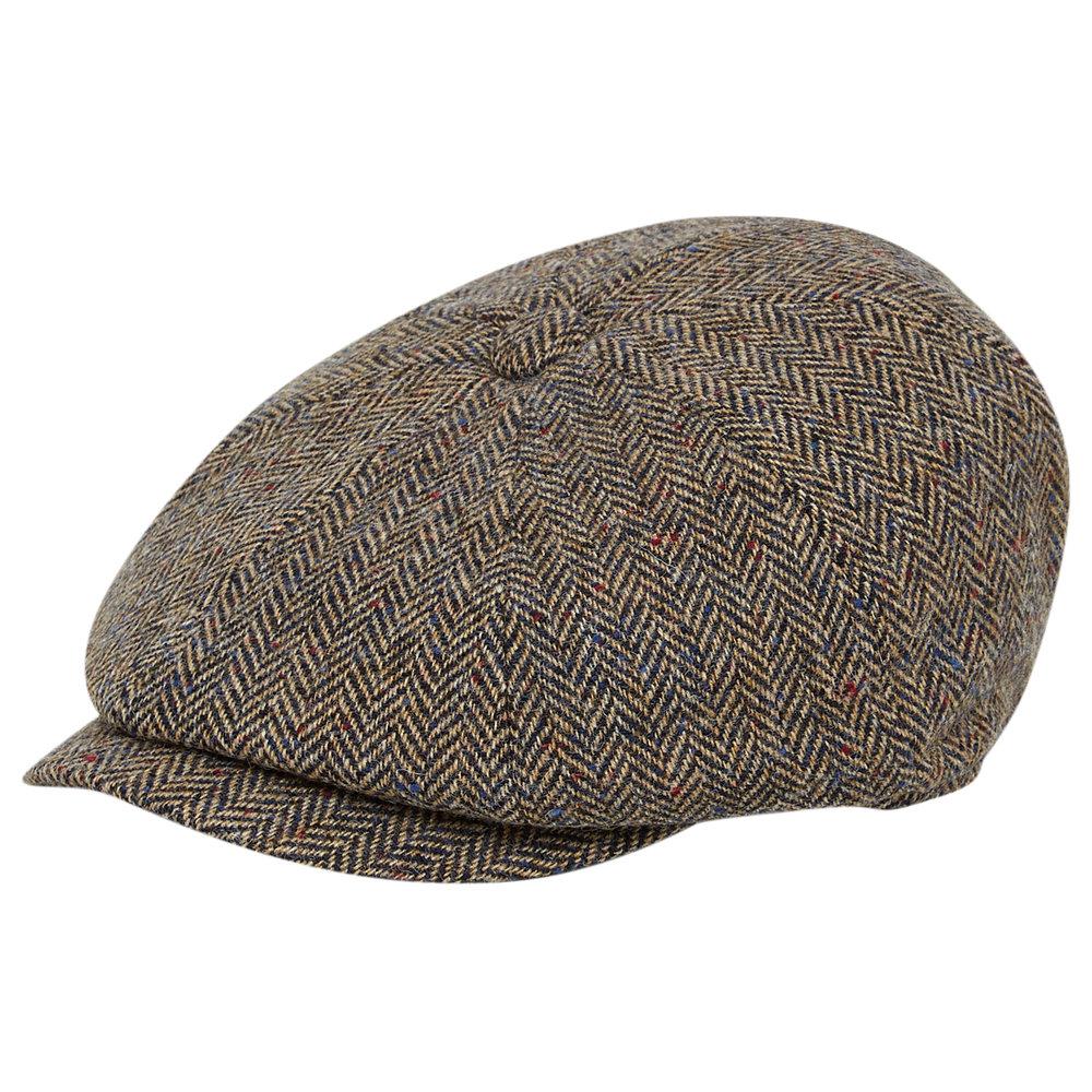 Magee Oat Herringbone Donegal Tweed Baker Boy