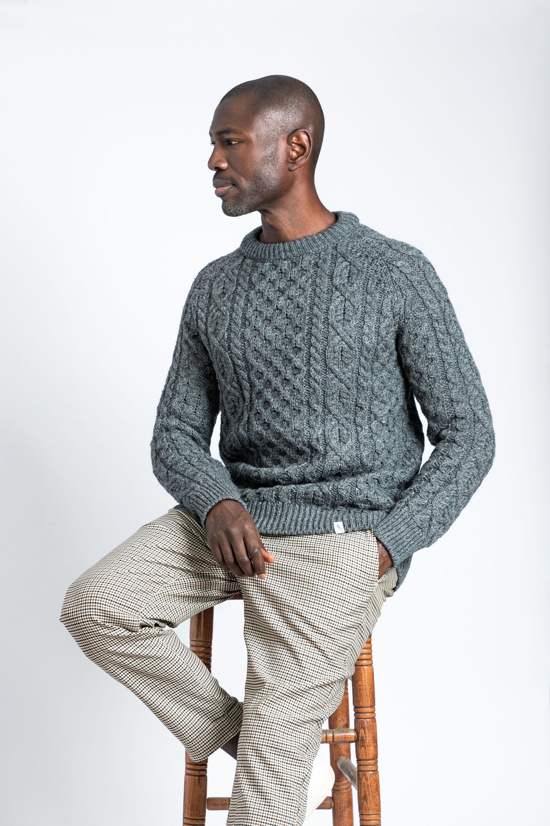 Peregrine Hudson Aran Jumper Nimbus Grey – Lanigan & Hulme Peregrine Hudson Aran Jumper Nimbus Grey – Lanigan & Hulme